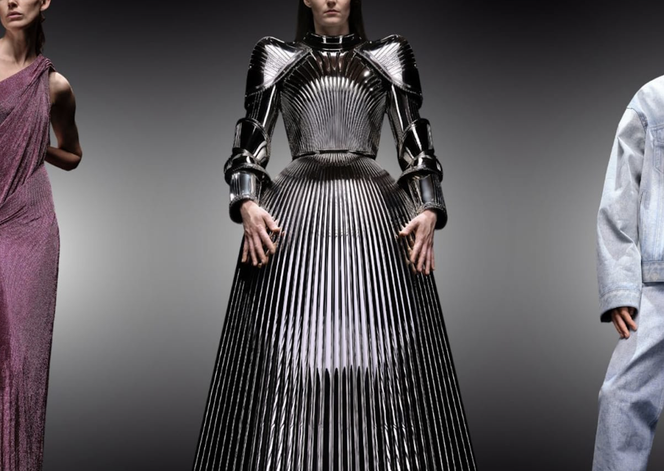 Balenciaga’s Avant-Garde Fashion: Eliza Douglas Struts Down the Runway in a 3D-Printed Armoured Dress