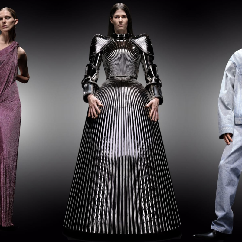 Balenciaga’s Avant-Garde Fashion: Eliza Douglas Struts Down the Runway in a 3D-Printed Armoured Dress